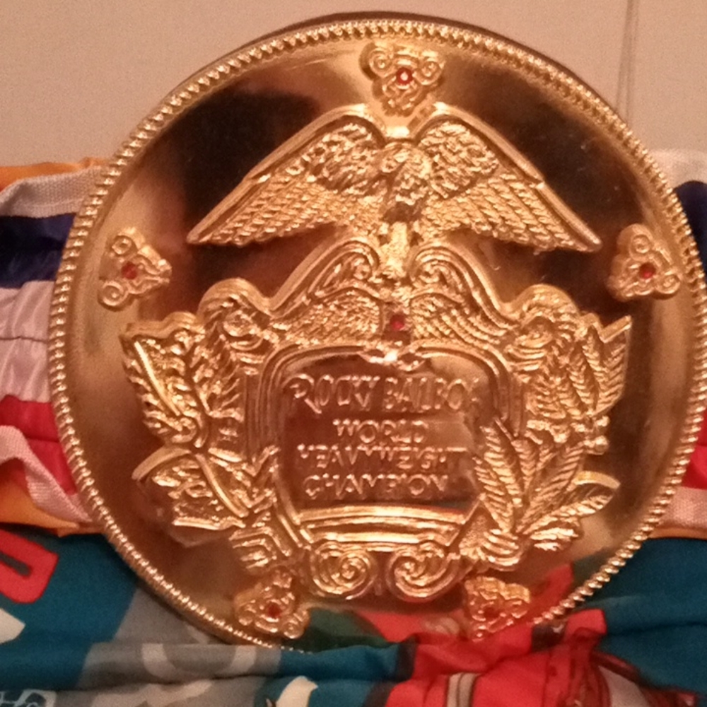 My Rocky Balboa championship belts boxing.